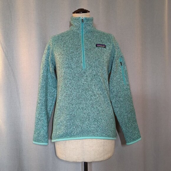 Patagonia Green Mint Better Sweater 1/4 Zip Pullover XS - Picture 2 of 7